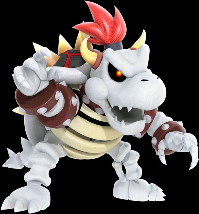 Dry Bowser Character Render PNG