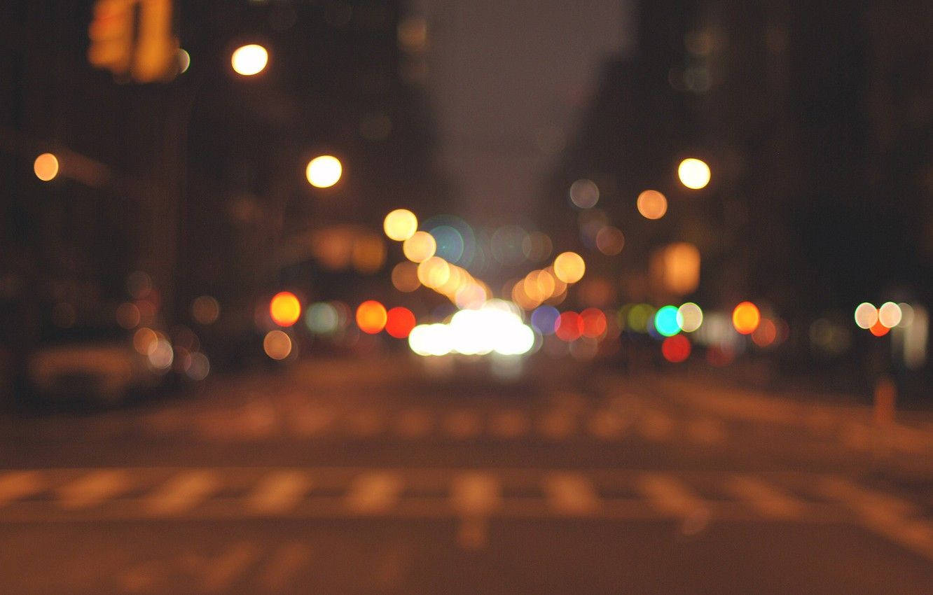 DSLR Blur City Street Wallpaper