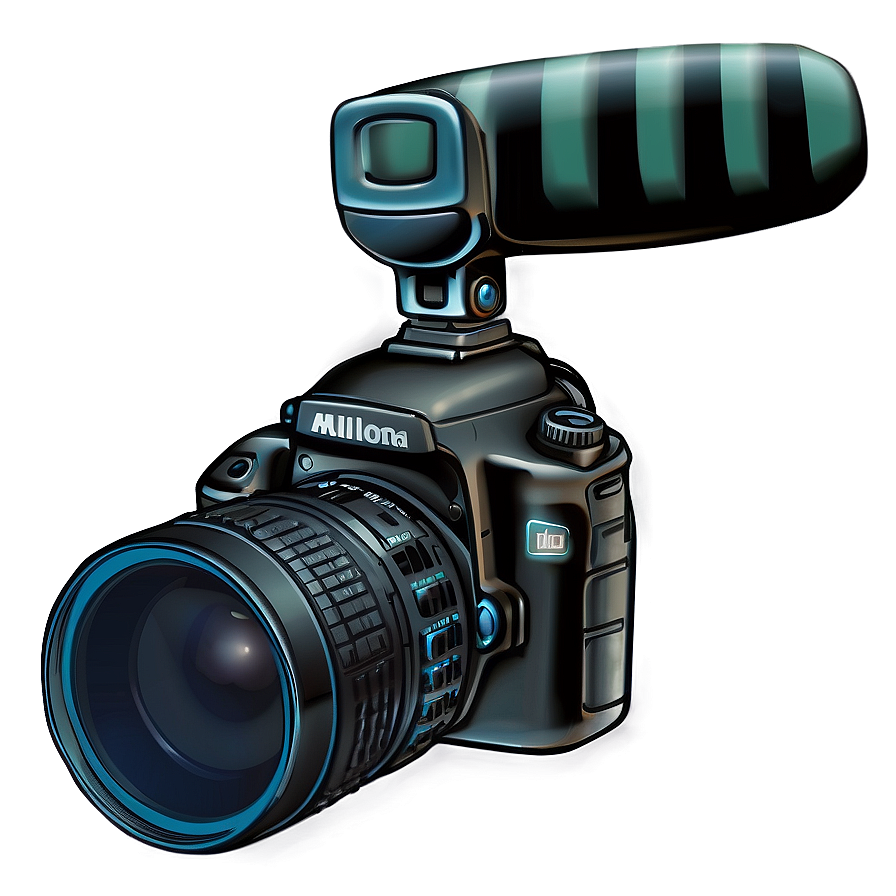 Dslr Camera With Microphone Png Spl PNG