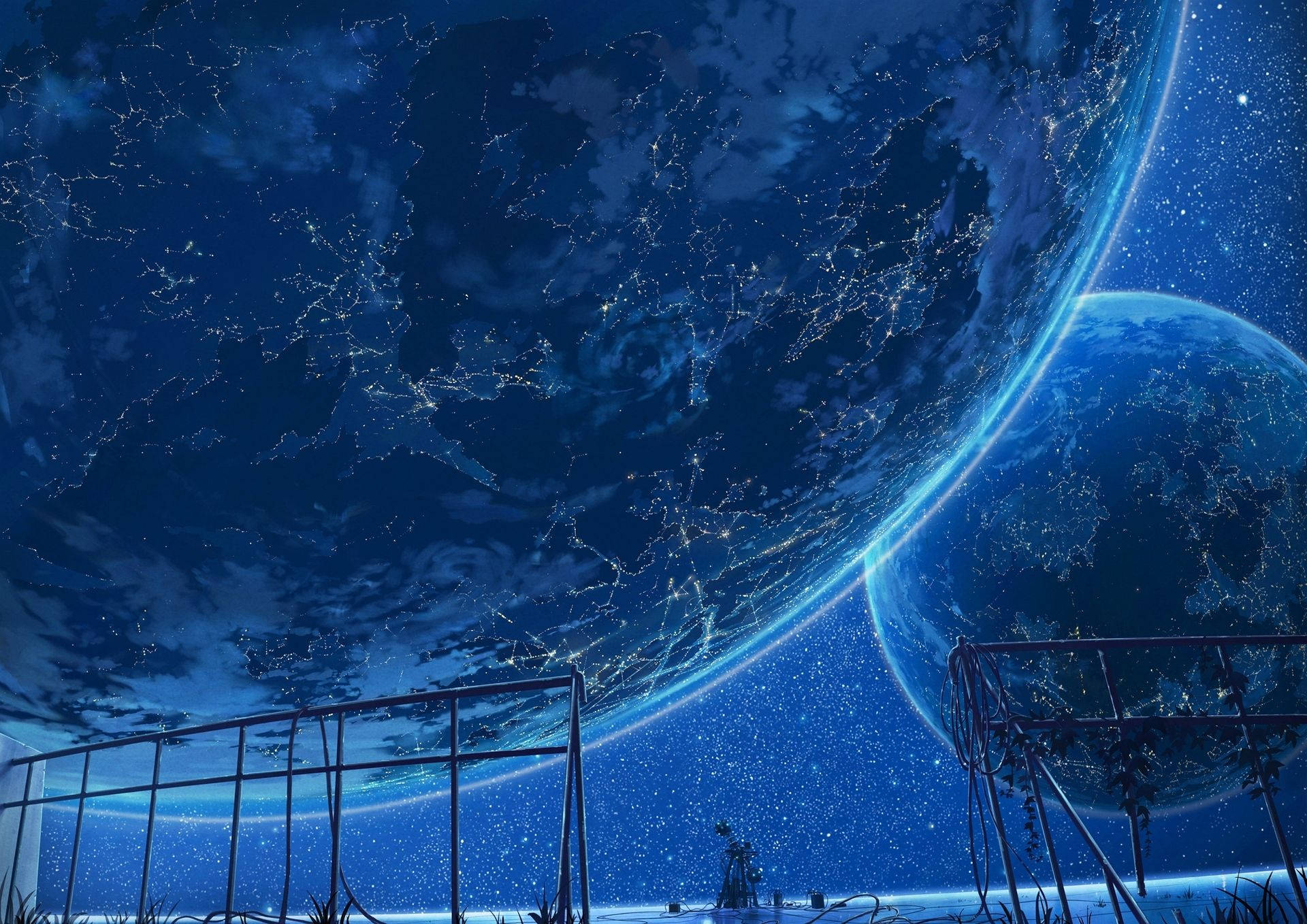 Dual Anime Planet Wallpaper