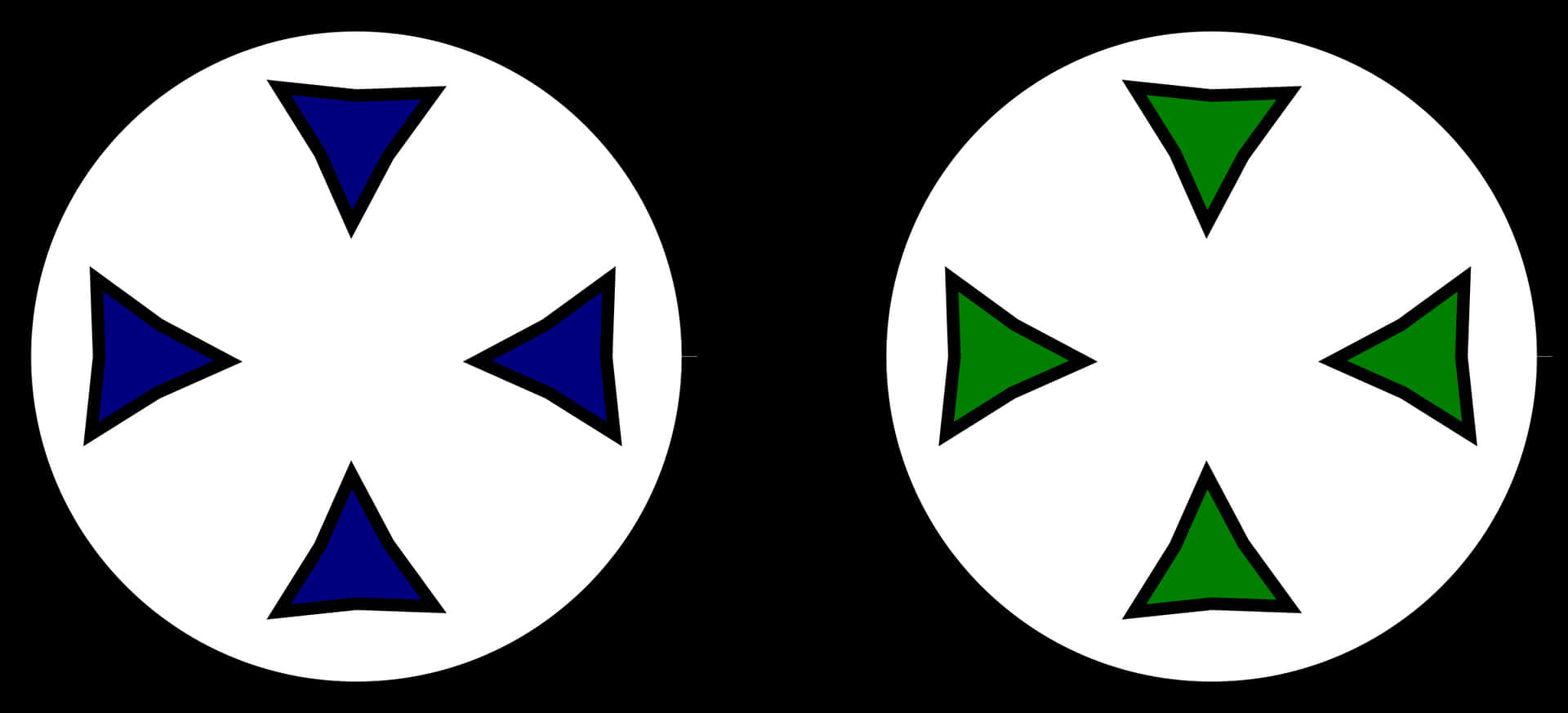 Dual Colored Crosshair Targets PNG