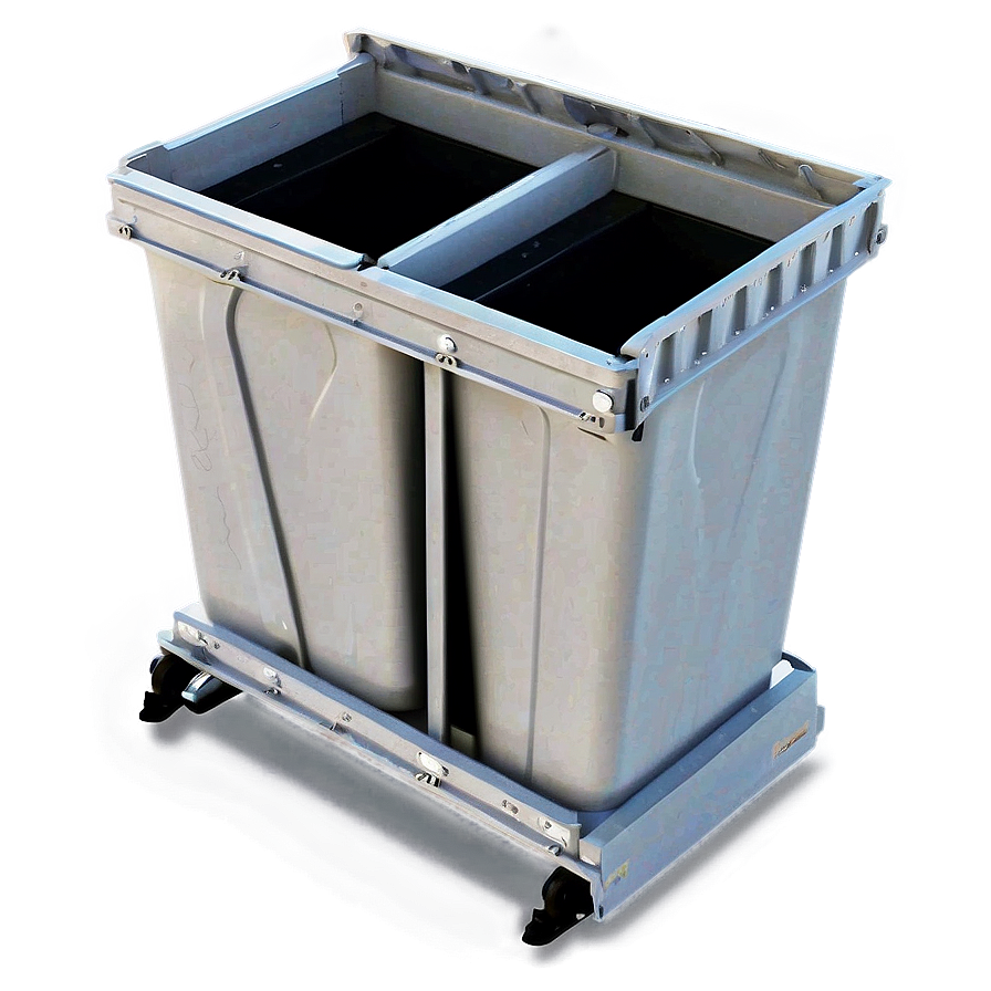 Dual Compartment Trash Bin Framework Png 05252024 PNG