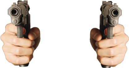 Dual Handgun Aiming Forward PNG