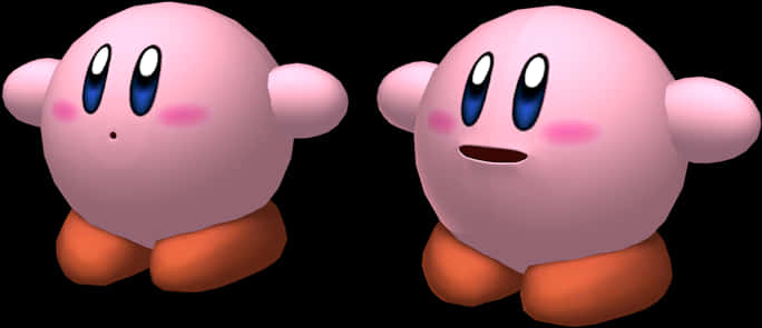 Kirby_ Twins_3 D_ Render PNG