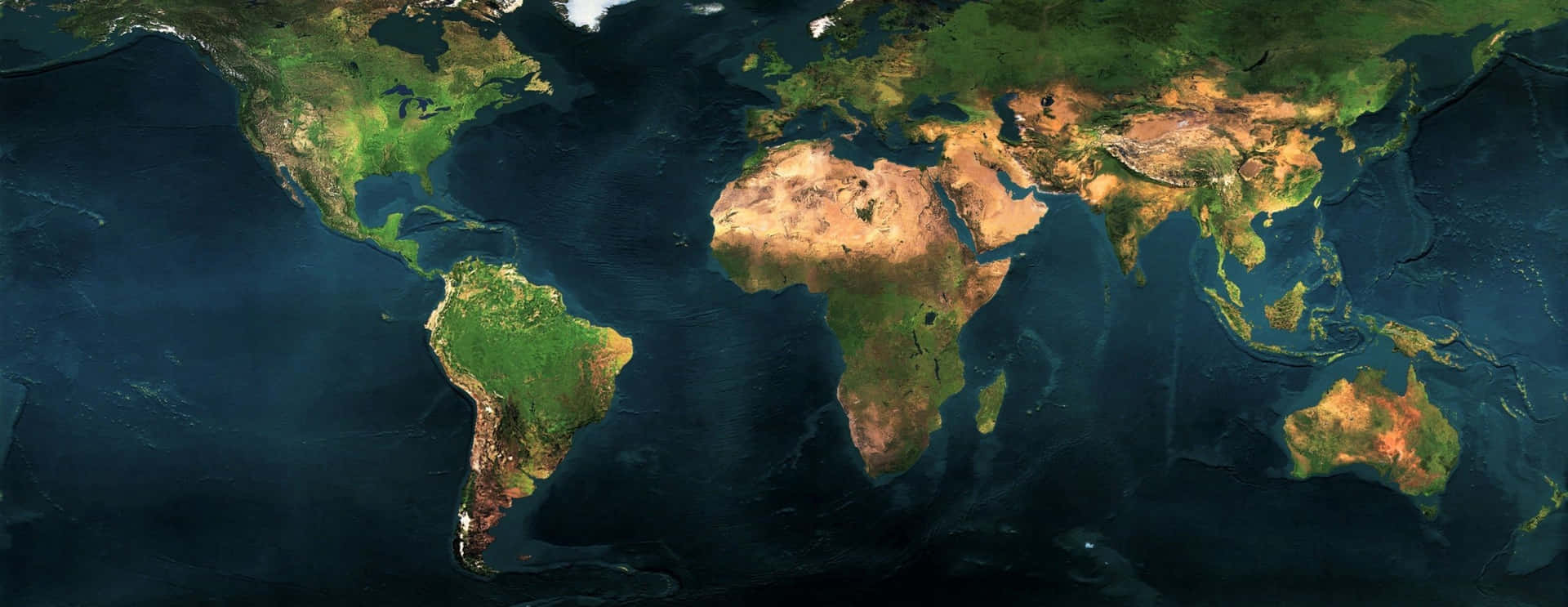 A Satellite Image Of The World