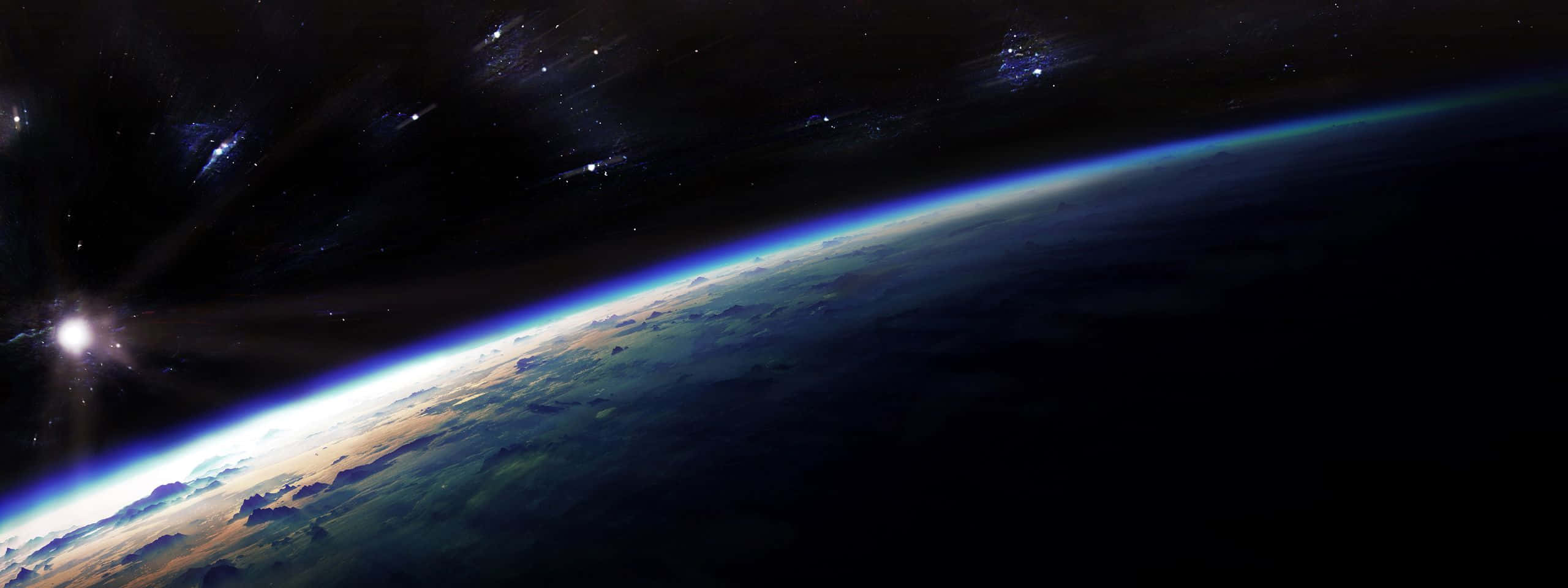Einblick Auf Die Erde Aus Dem Weltraum.