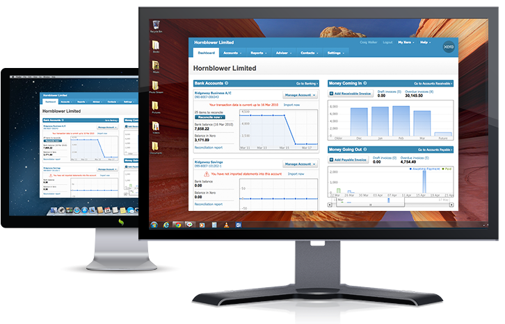Dual Monitor Setupwith Financial Software PNG