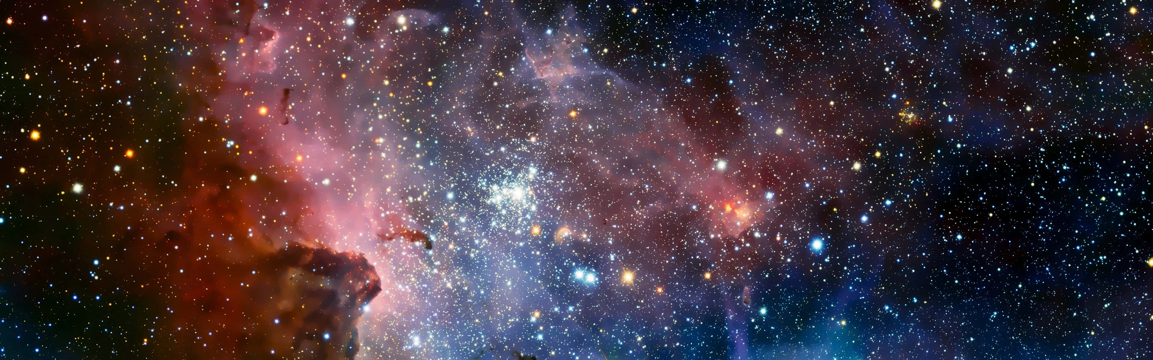 A View Of The Nebula With Stars And Stars Wallpaper