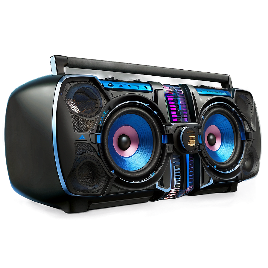 Dual Speaker Boombox Png 05242024 PNG