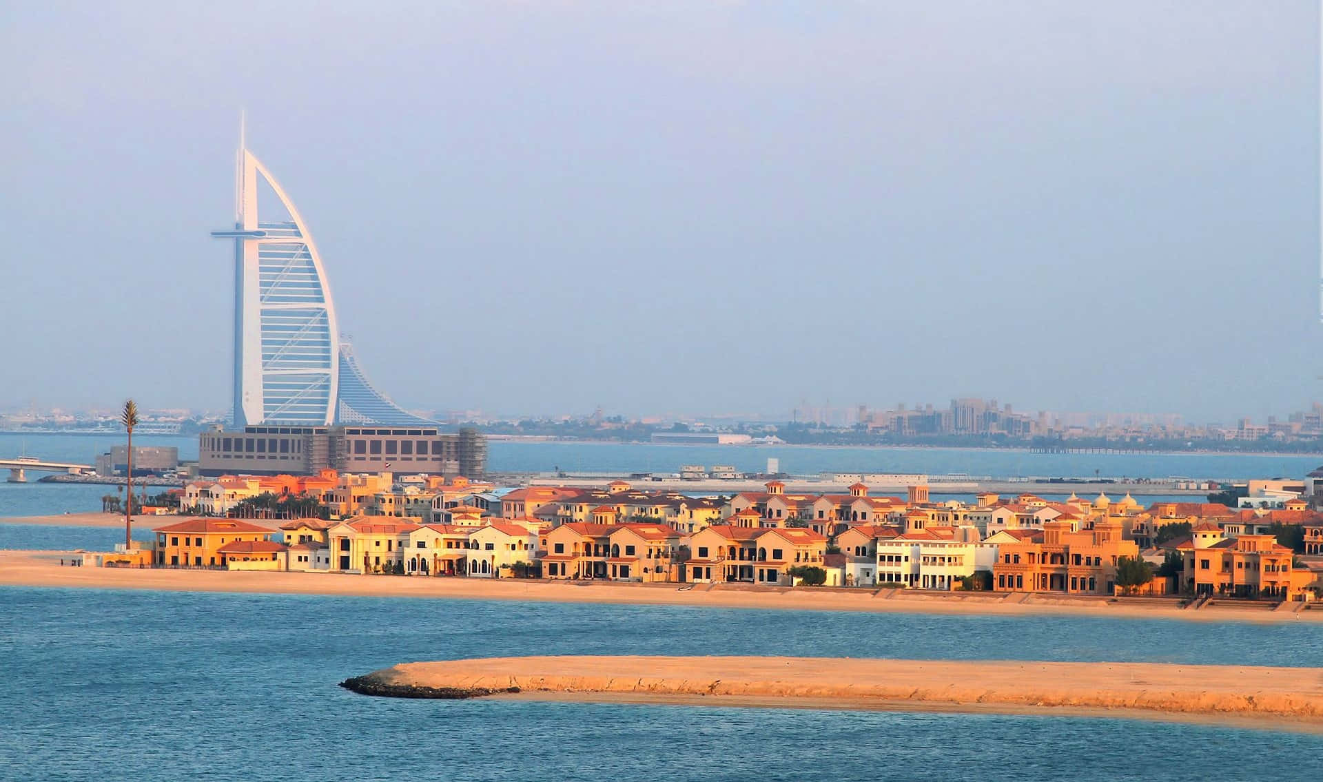 Panoramic view of the iconic skyline of Dubai, United Arab Emirates