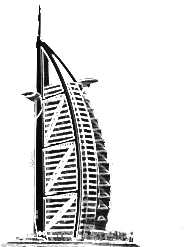 Dubai Burj Al Arab Sketch PNG