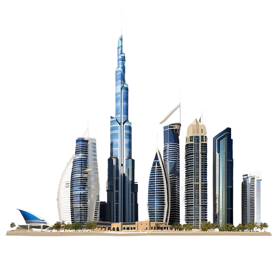 Download Dubai Business Bay Skyline Png 52 | Wallpapers.com