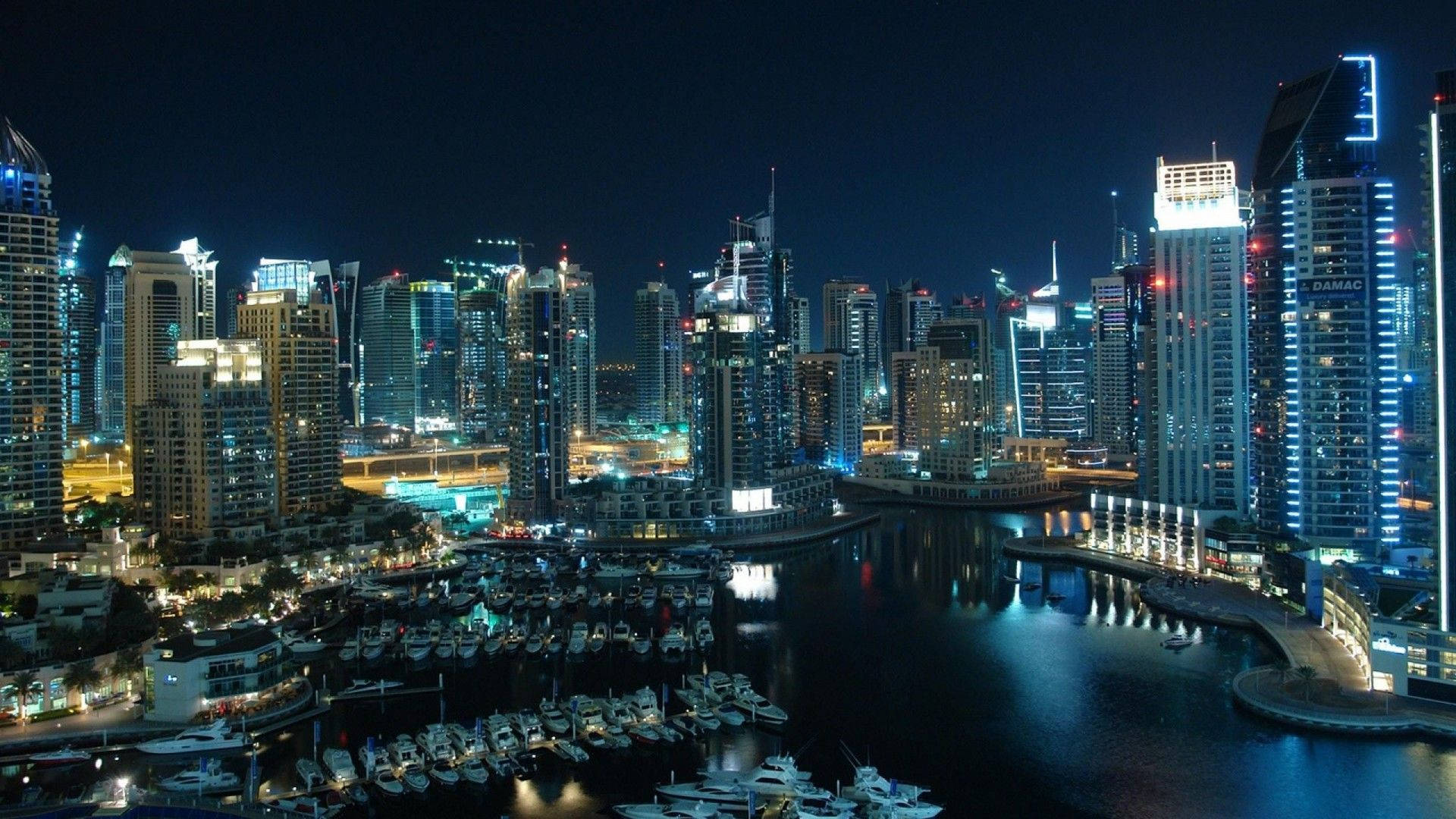Download Dubai City Lights Wallpaper 