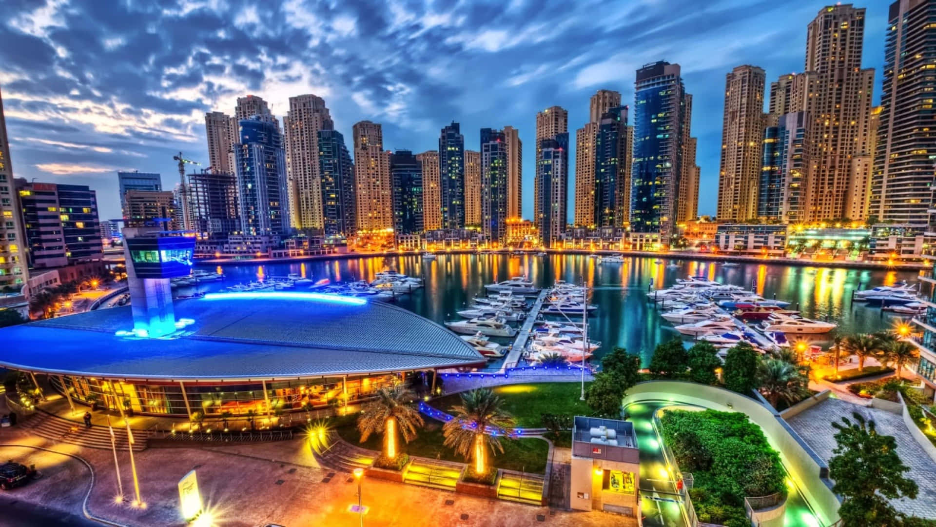 Iluminandoa Cidade De Dubai.