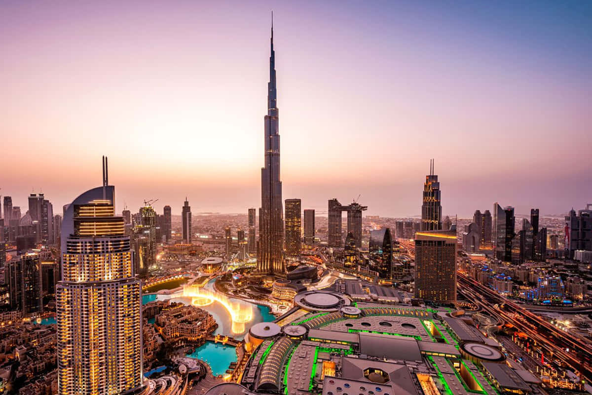 Utsiktöver Dubai Från Burj Khalifa