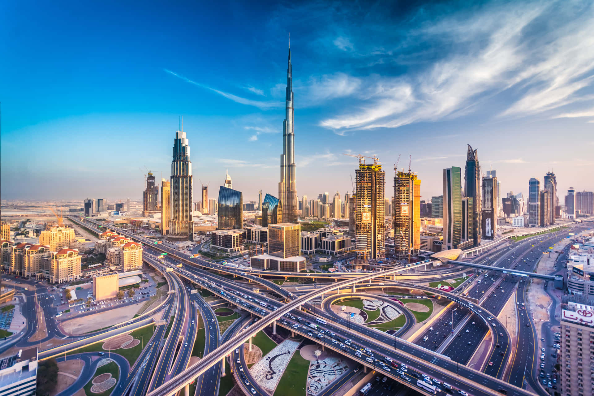 Enpittoresk Vy Över Dubai, Förenade Arabemiraten