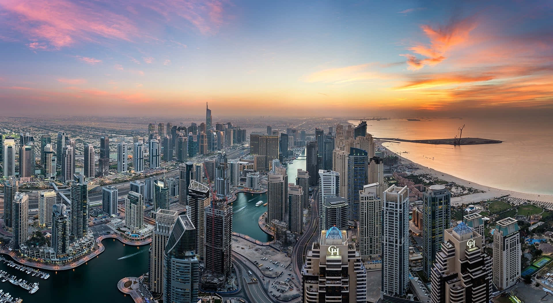Enjoying the breathtaking skyline of Dubai