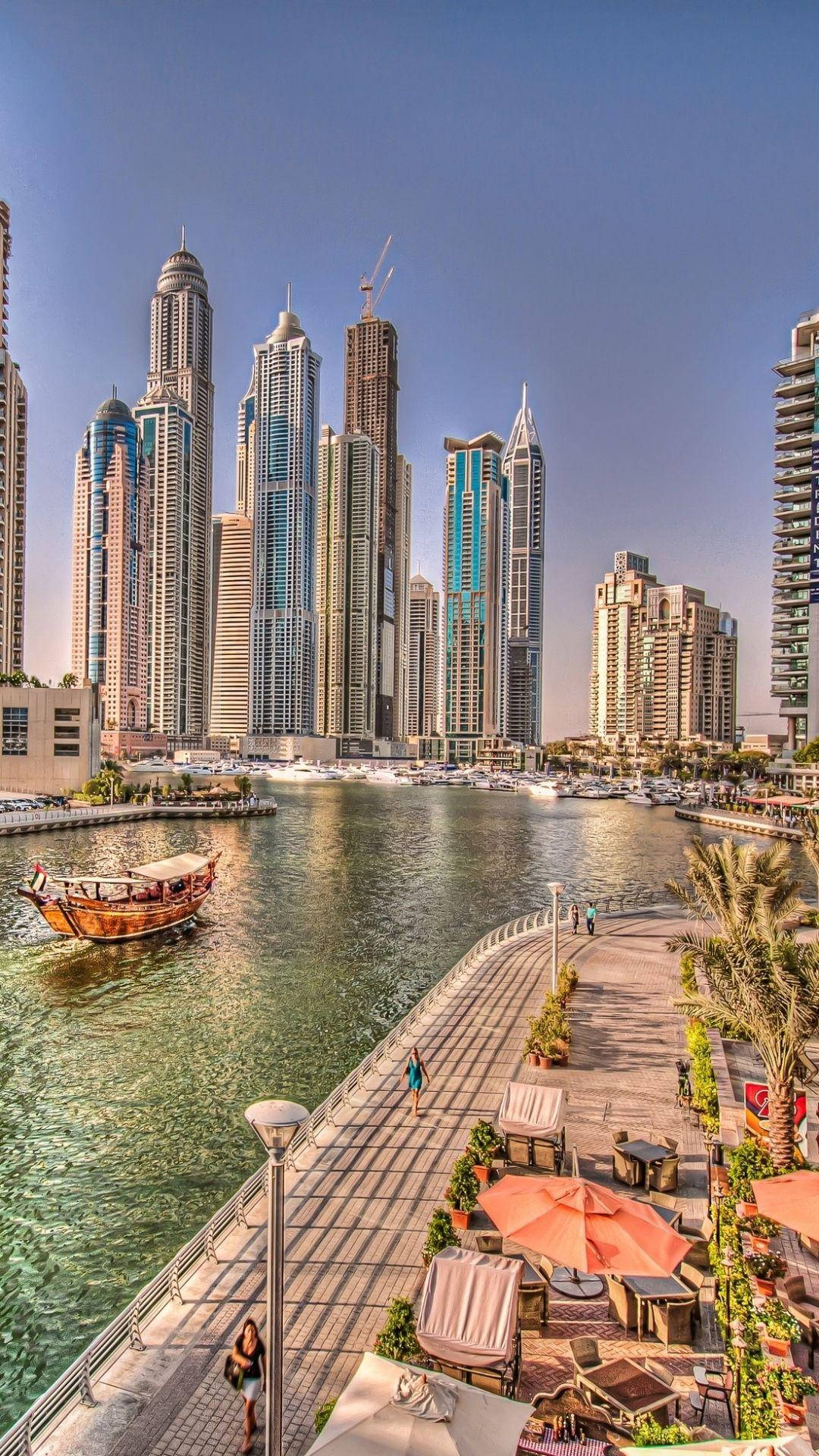 HD wallpaper: building, Bay, yachts, pool, panorama, Dubai, night city,  skyscrapers | Wallpaper Flare