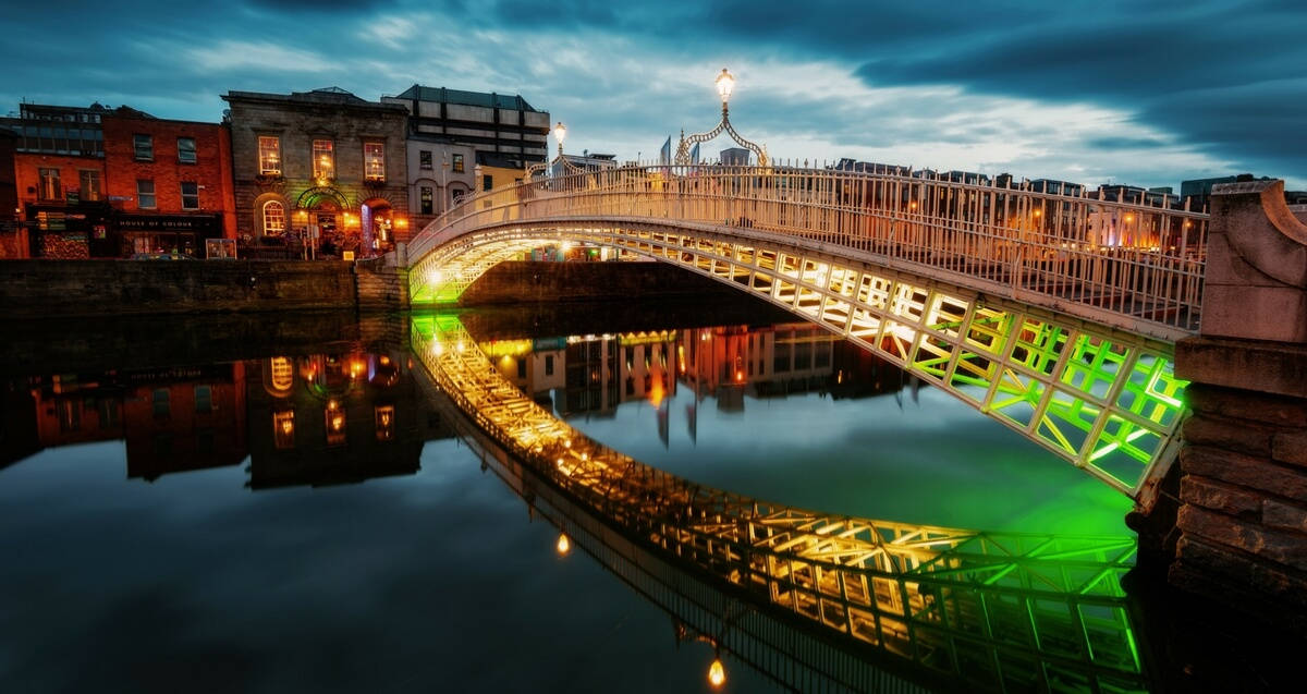 Dublín,puente Happeny Brillante Fondo de pantalla