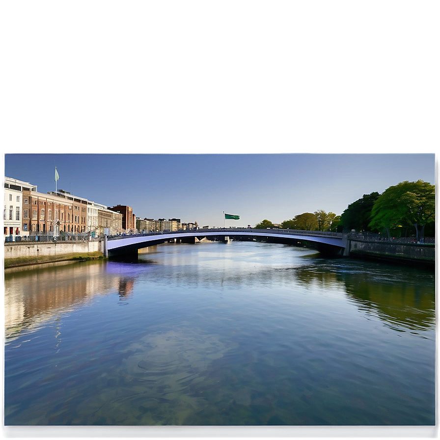 Dublin Liffey River Bridge Png 06232024 PNG