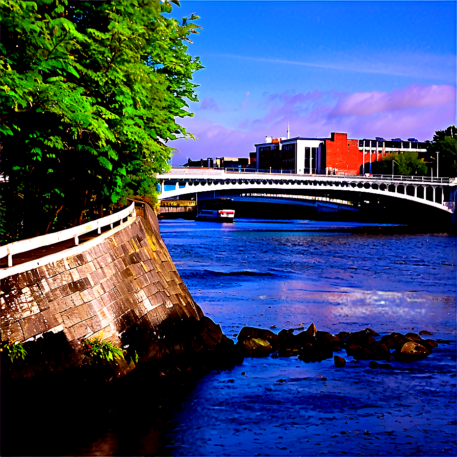 Download Dublin Liffey River Bridge Png Uji | Wallpapers.com