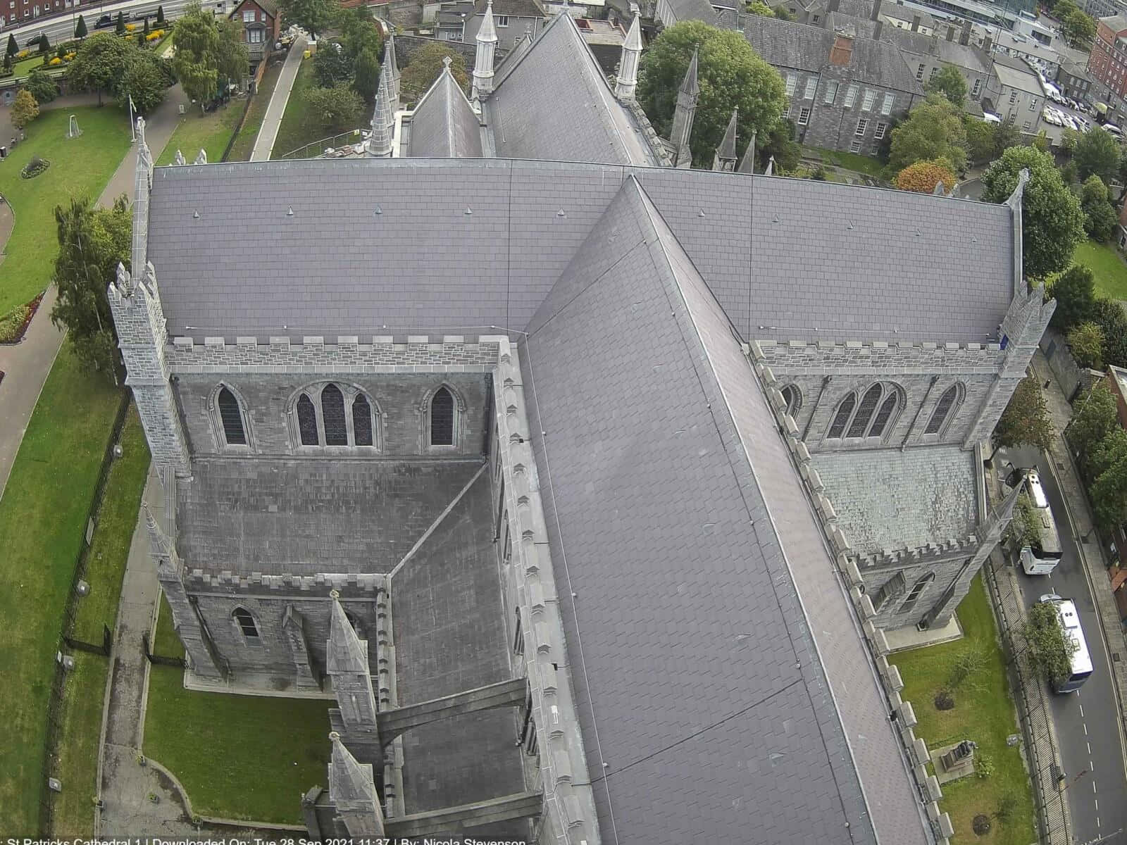 Dublin Saint Patricks Cathedral Roof Wallpaper