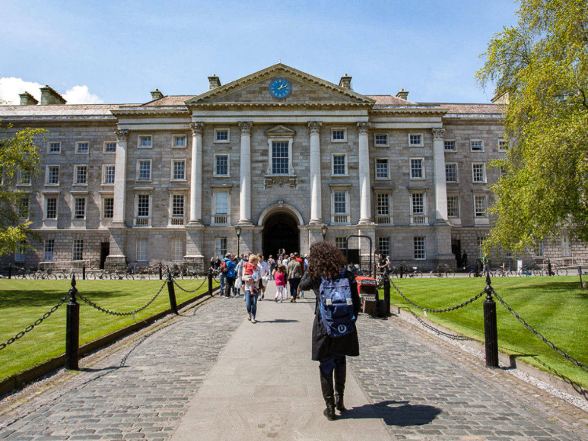 "Historic Trinity College in the heart of Dublin, Ireland" Wallpaper