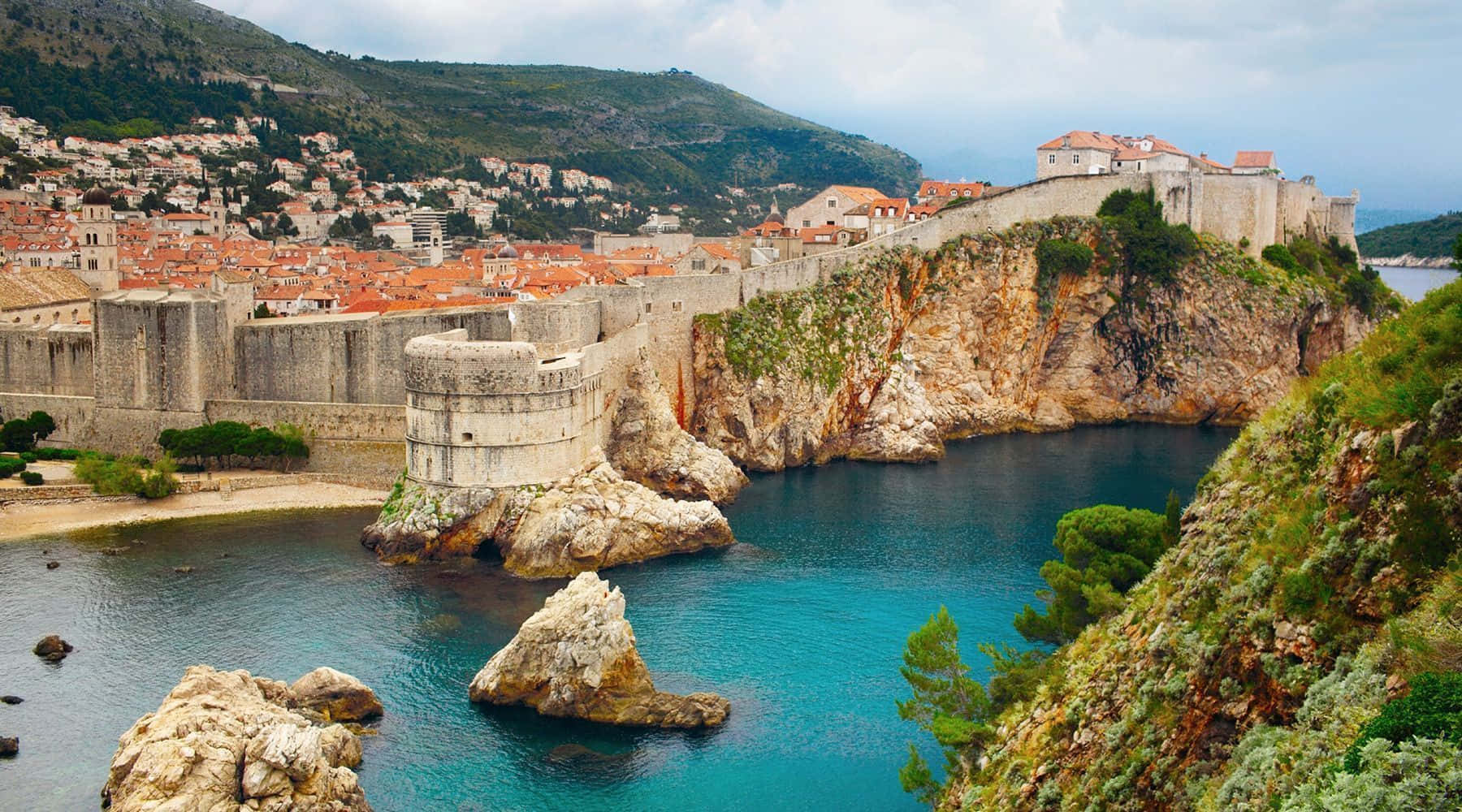 Dubrovnik,den Antika Staden I Kroatien. Wallpaper