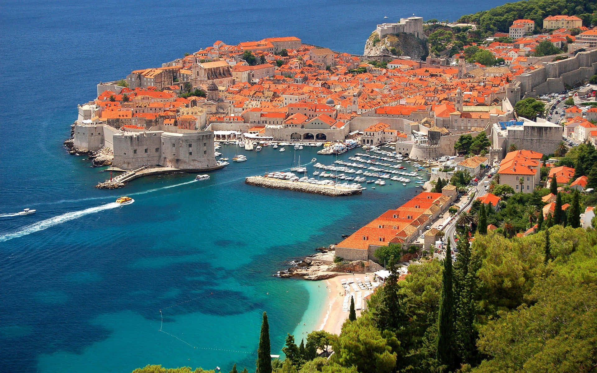 Entradaa La Ciudad De Dubrovnik Fondo de pantalla