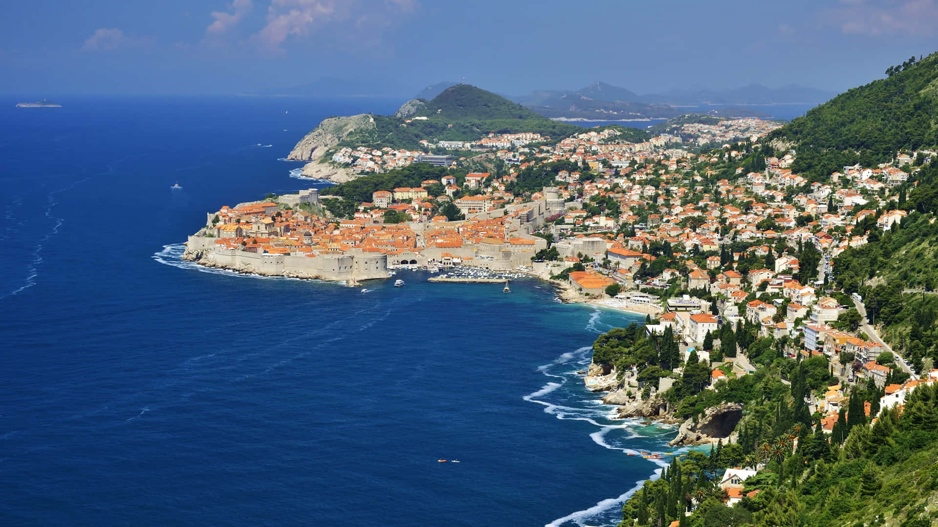 Dubrovnikcidade Costeira Da Croácia. Papel de Parede
