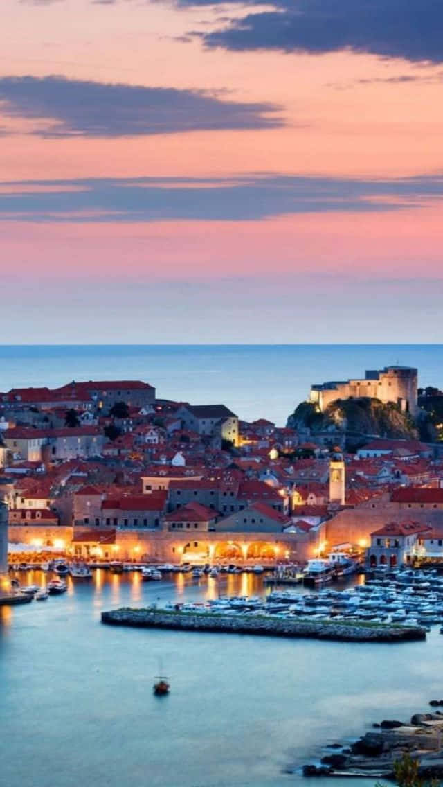Cittàportuale Croata Di Dubrovnik. Sfondo