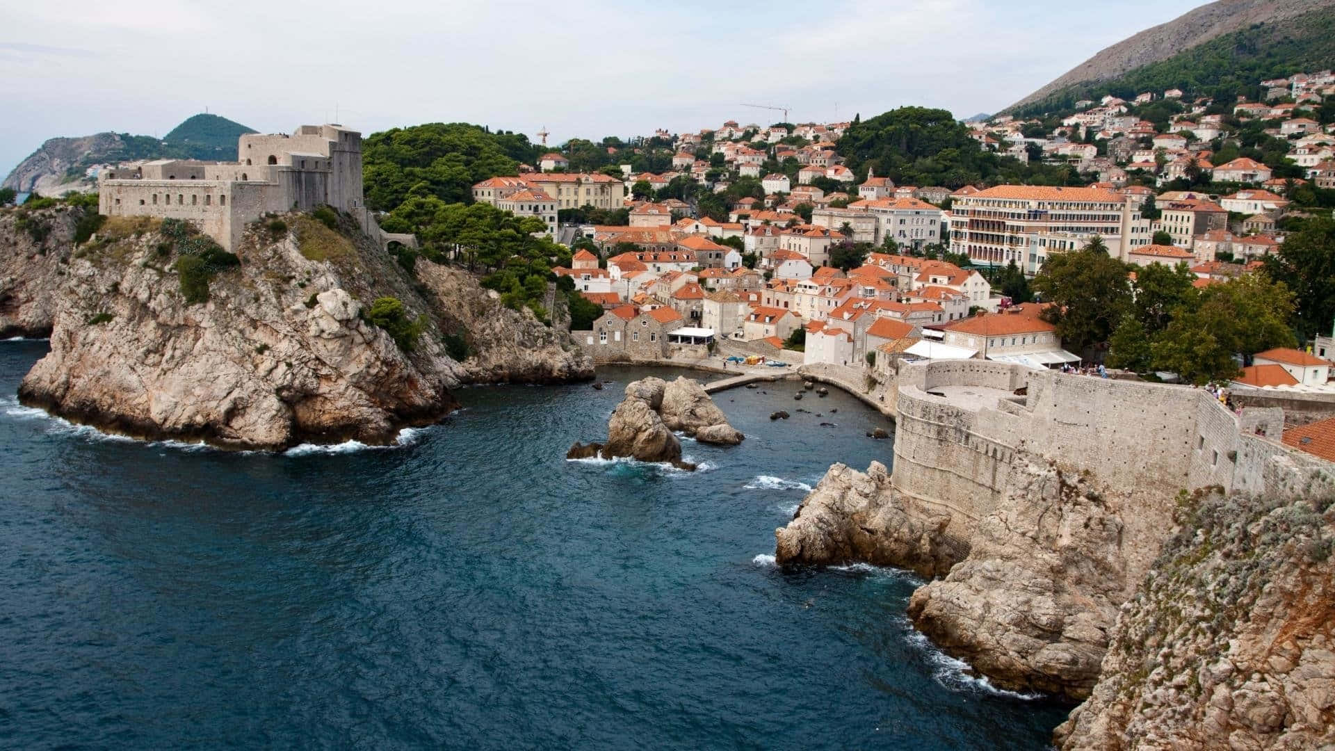 Centromarittimo Del Porto Di Dubrovnik Sfondo