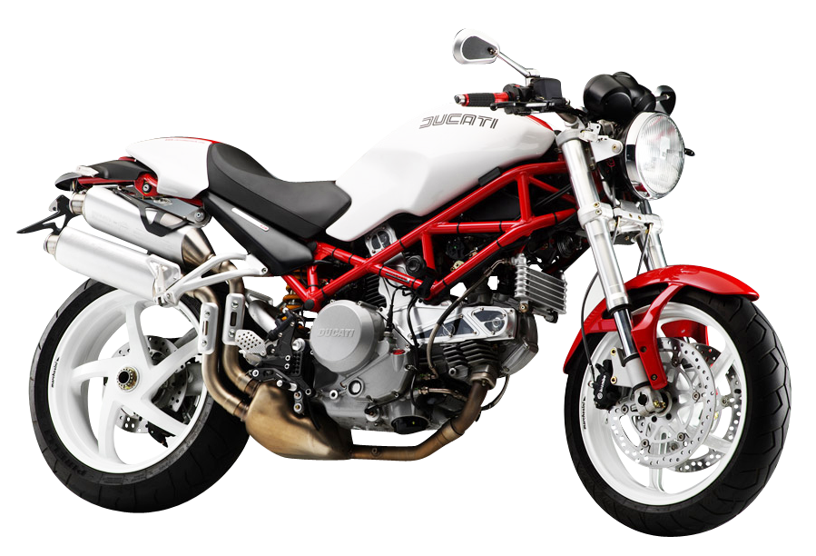 Ducati Motorcycle Redand White PNG