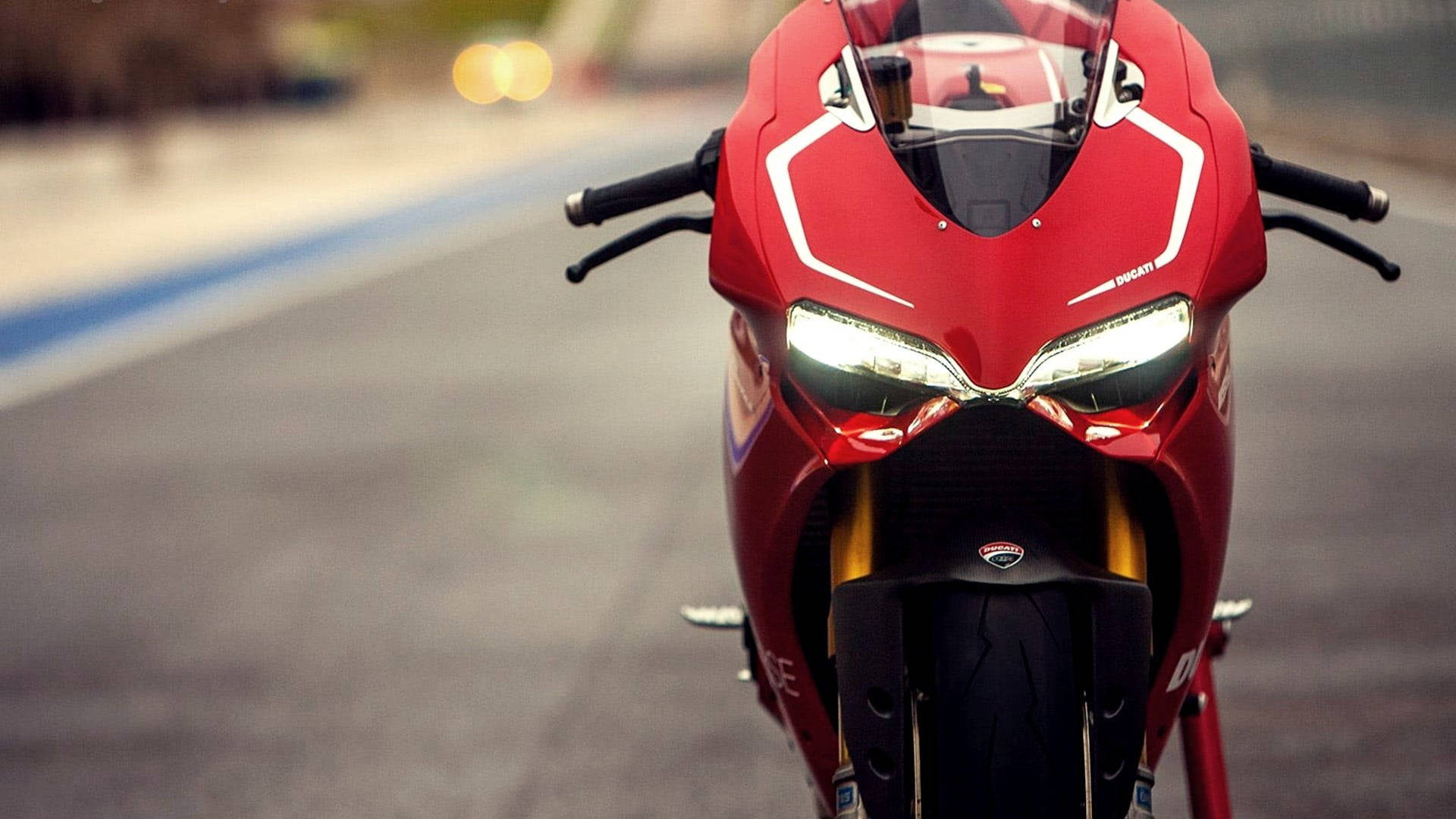 Ducati Red Bike Front View Wallpaper