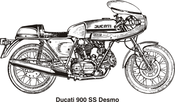 Ducati900 S S Desmo Vintage Motorcycle PNG