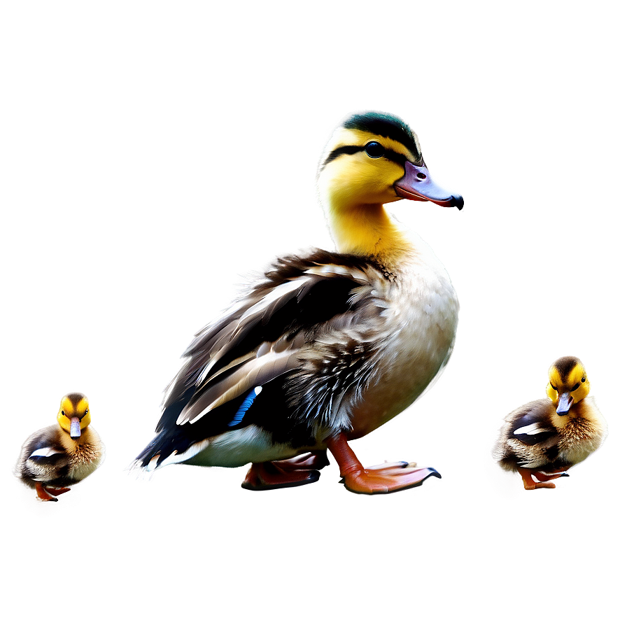 Duck With Ducklings Png 05032024 PNG