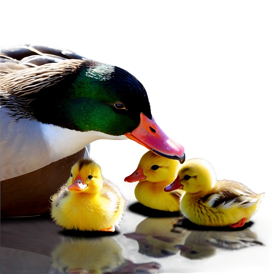 Duck With Ducklings Png Rrk PNG