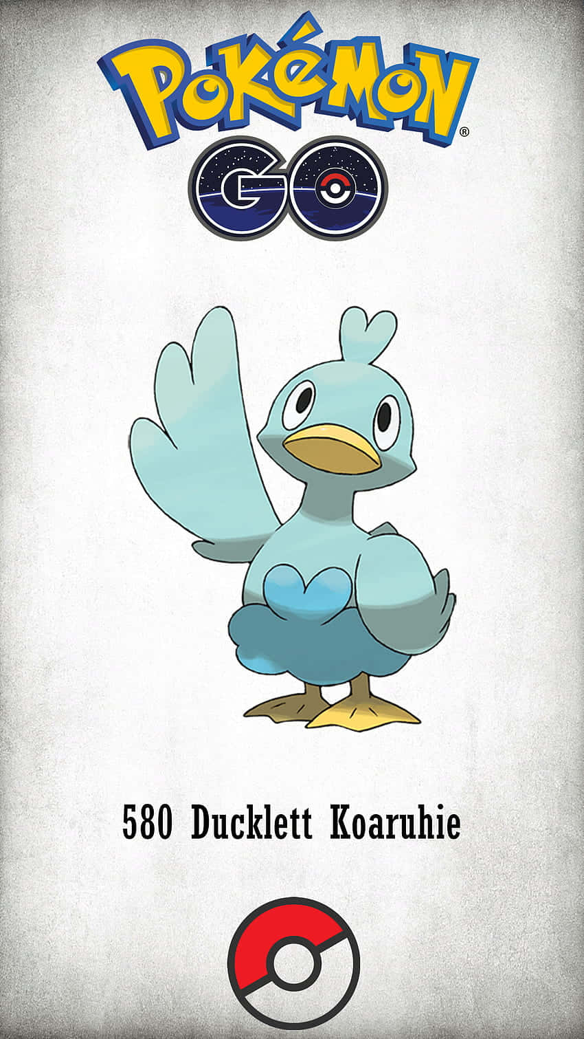 Ducklettmed Pokémon Go-logotyp Som Bakgrundsbild. Wallpaper