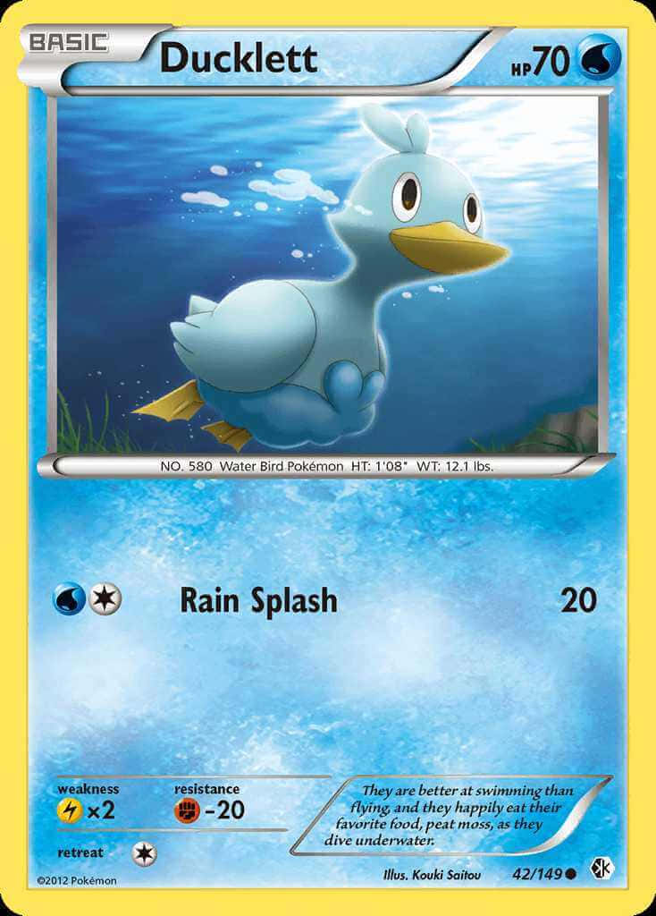 Ducklettcon L'abilità Splash Di Pioggia Sfondo