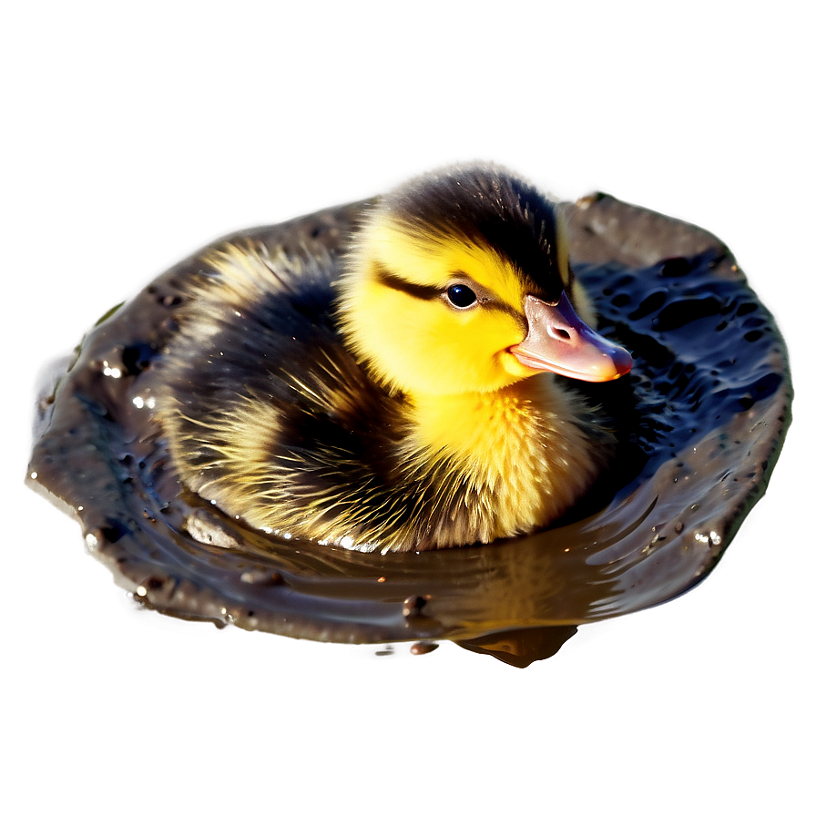Duckling In Mud Png 06202024 PNG