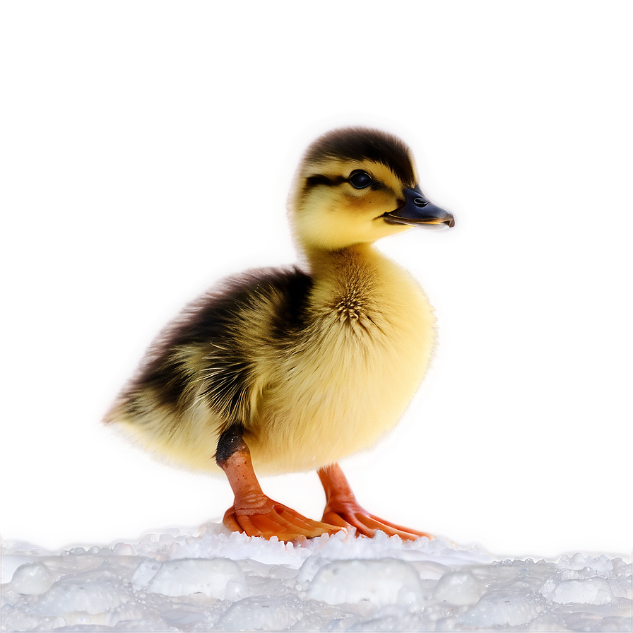 Duckling In Snow Png 06202024 PNG