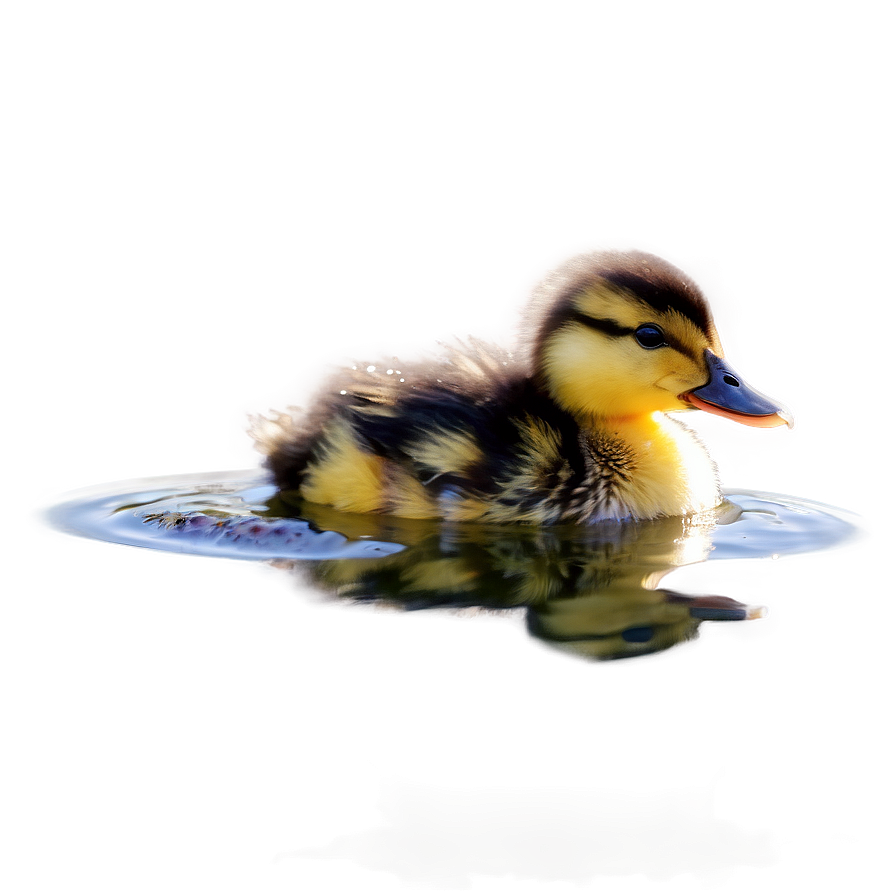 Duckling In Water Png 05032024 PNG