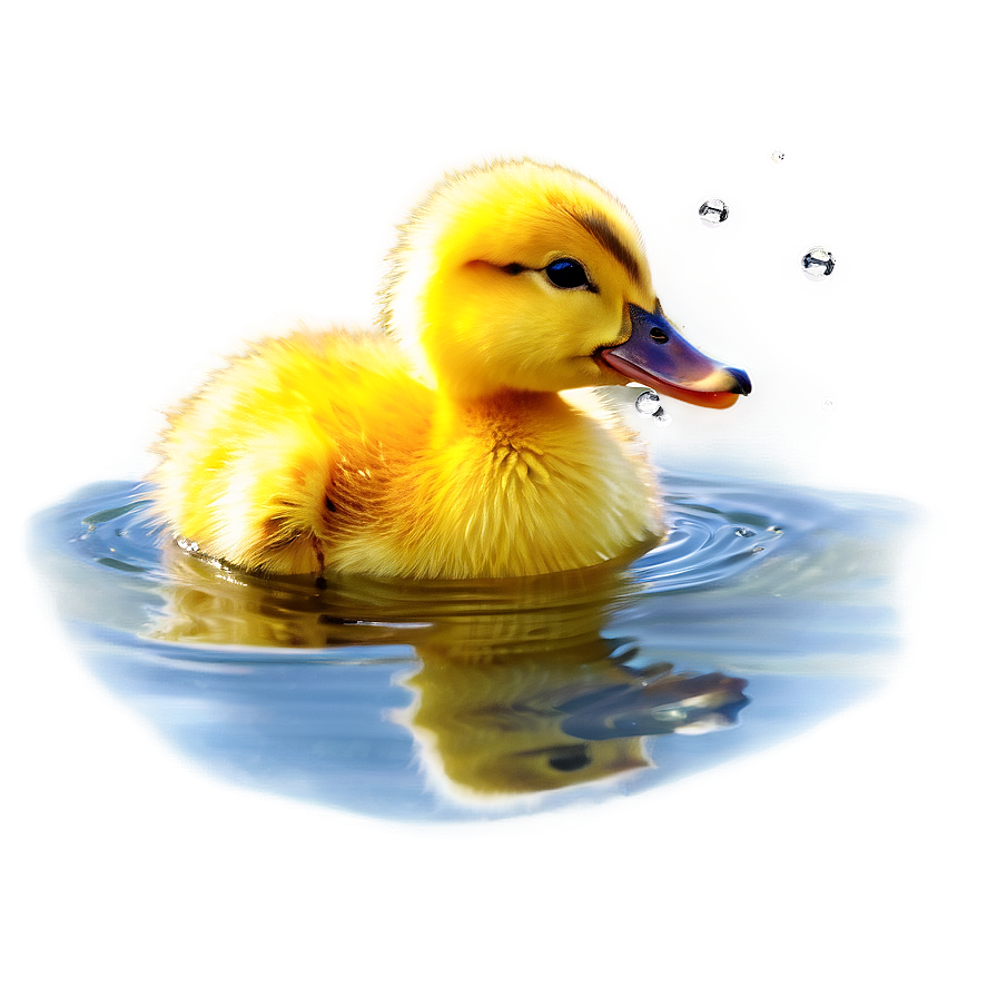 Duckling In Water Png 2 PNG