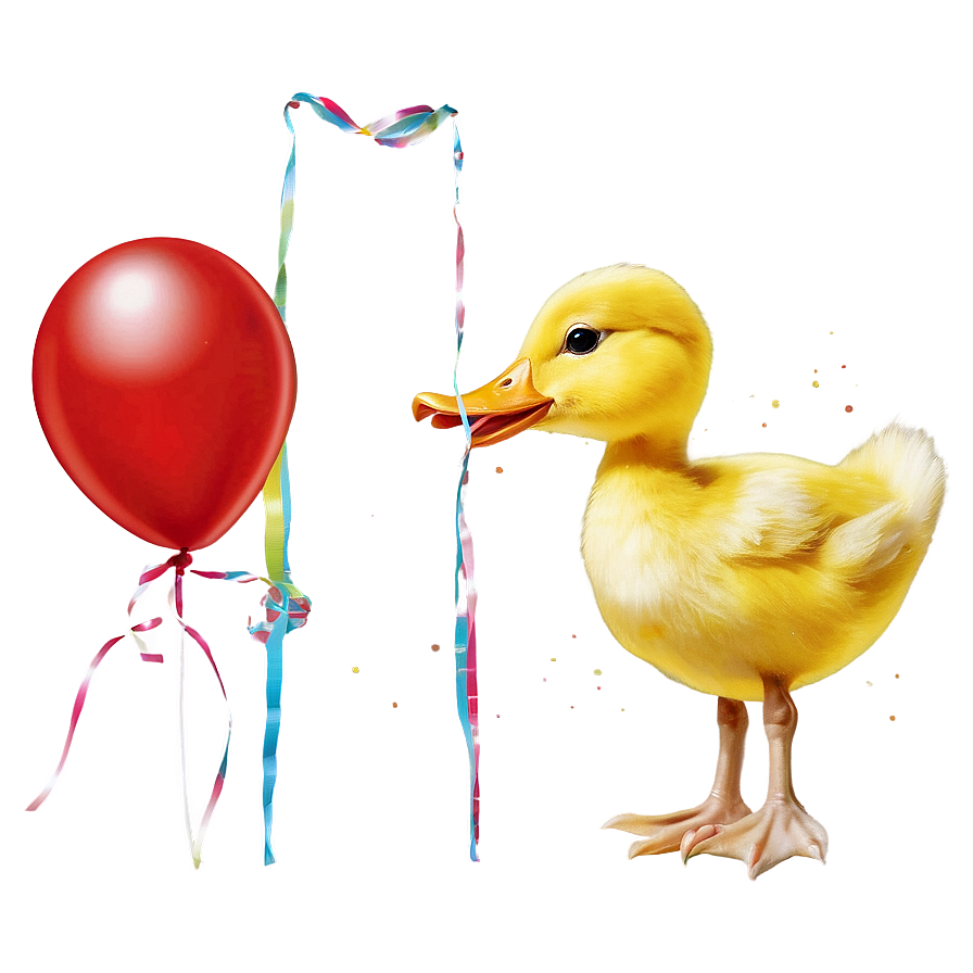 Duckling With Balloon Png Xol96 PNG