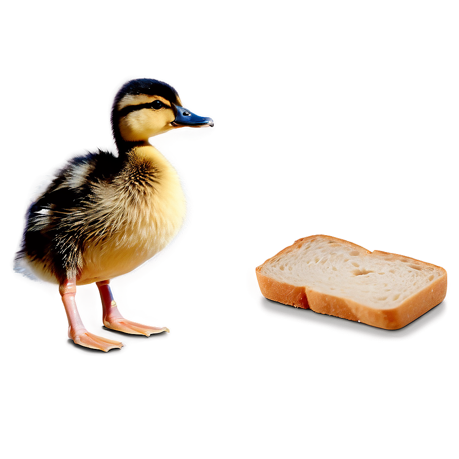 Duckling With Bread Png 06202024 PNG