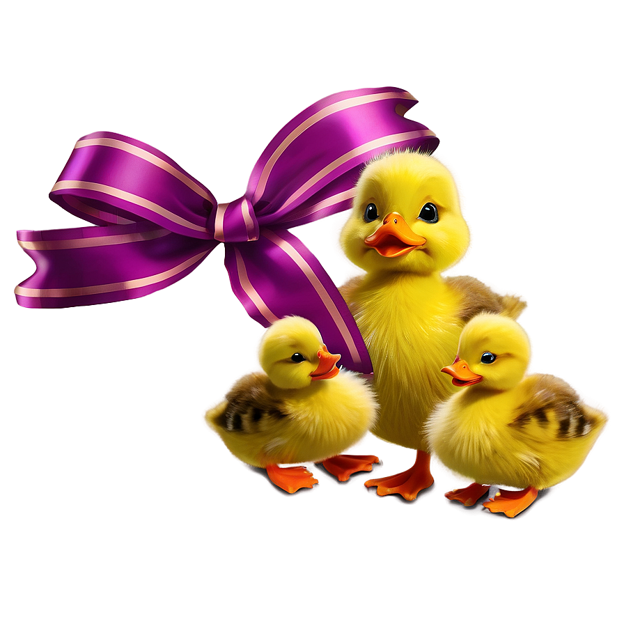 Duckling With Ribbon Png Nra78 PNG
