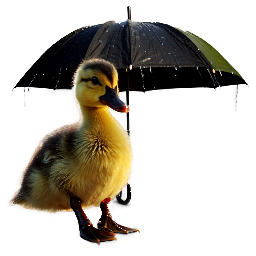 Duckling With Umbrella Png 06202024 PNG