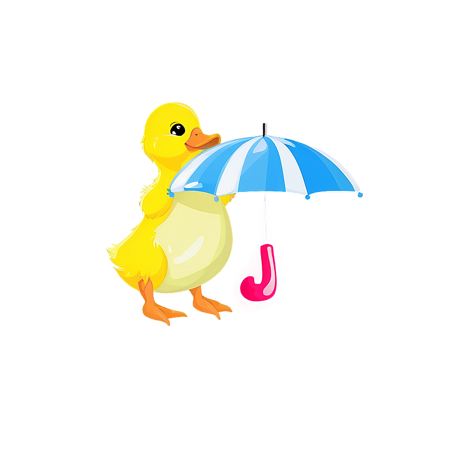 Download Duckling With Umbrella Png 24 | Wallpapers.com