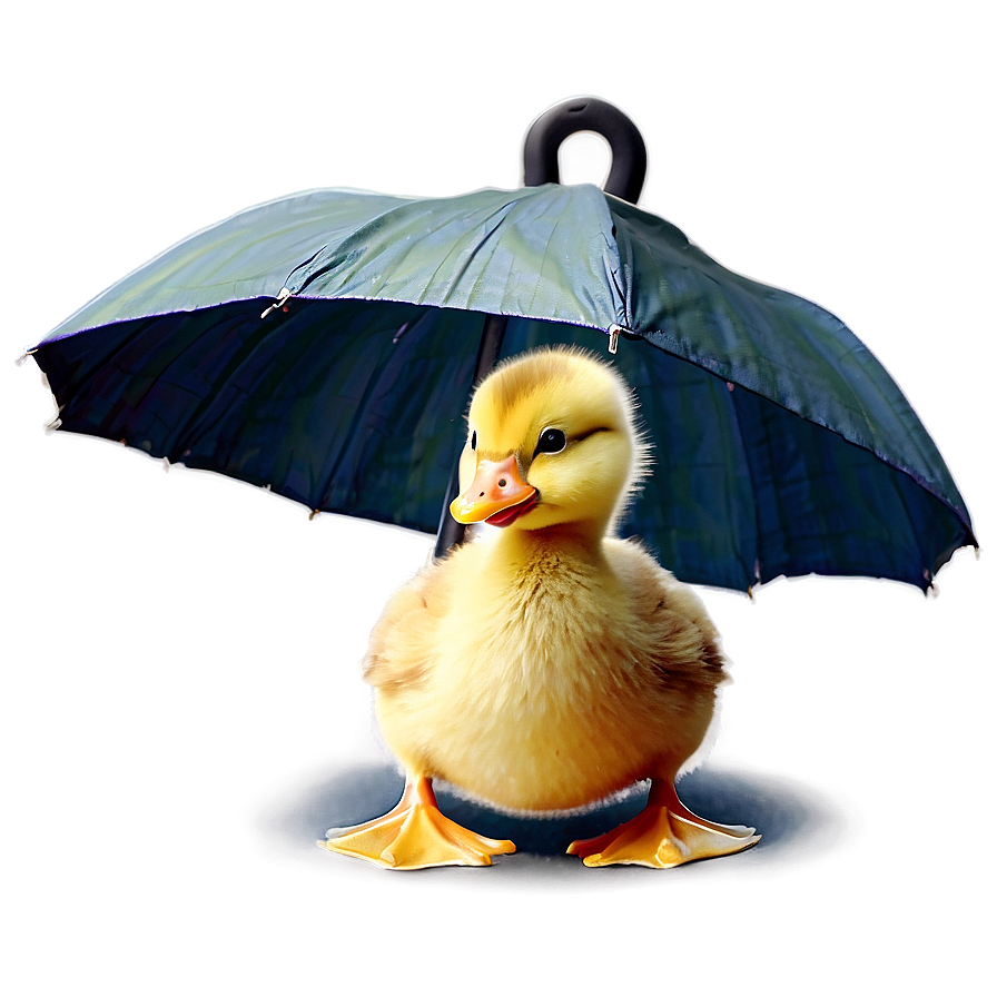 Duckling With Umbrella Png Orj PNG