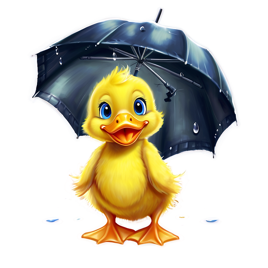 Download Duckling With Umbrella Png Ygg | Wallpapers.com